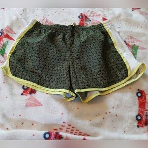 Danskin Olive and White Athletic Shorts